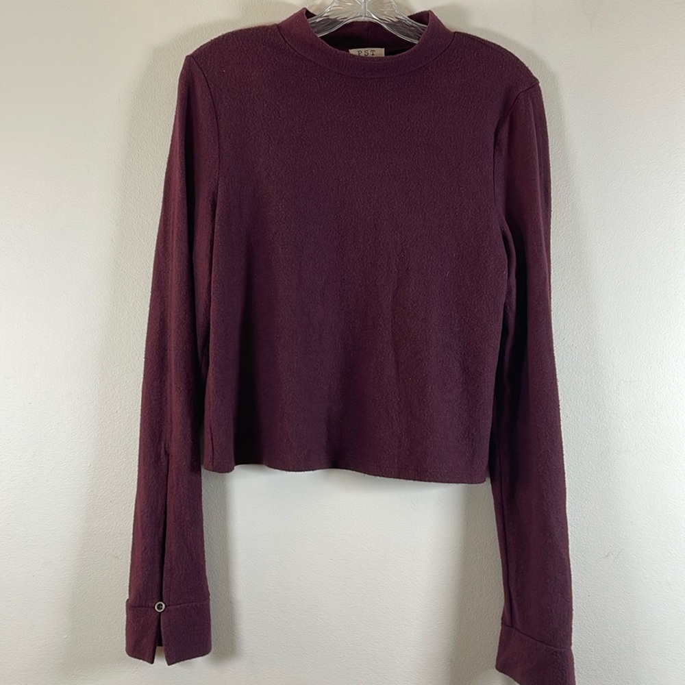 PROJECT SOCIAL TEE FLEECE MOCK NECK CROP LARGE